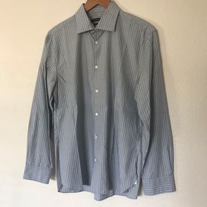 John Varvatos Blue Pinstripe Dress Shirt